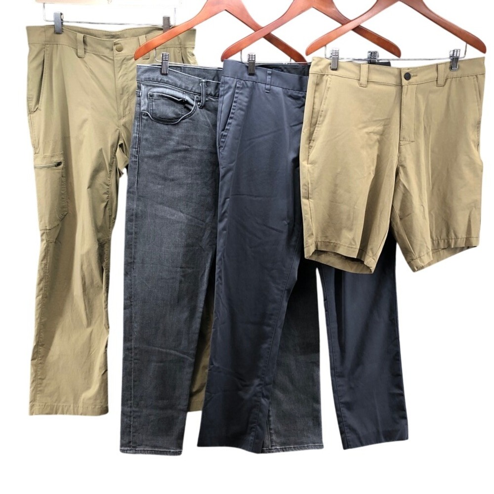 L.L.Bean Gap Bonobos Banana Republic Pants Shorts Mens 34 Bundle Khaki Grey Grey